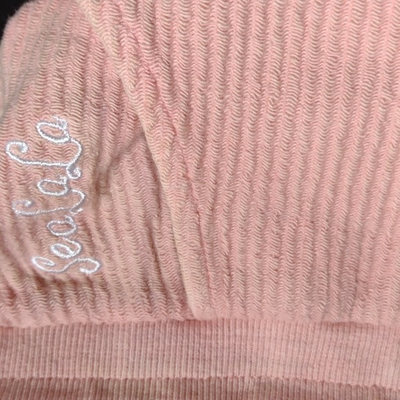 NEW Sea La La Sea Life Pink Cotton Terry Knit Beach Shorts size Medium - Picture 8 of 8
